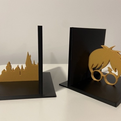 Bookend Harry Potter # Preto e Dourado
