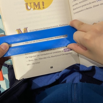 Régua de leitura # modelo com abertura mais larga