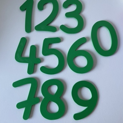 Números Magnéticos # 0 a 9 # 1 unidade de cada número # Verde