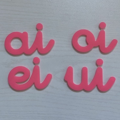 Ditongos # cor de rosa # tamanho grande