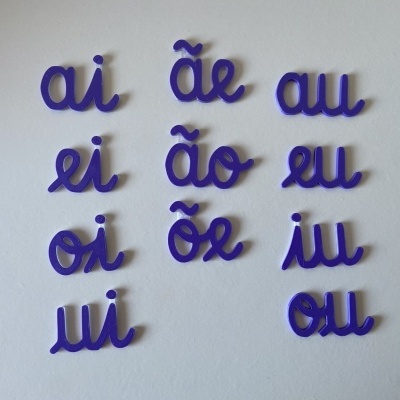 Ditongos # roxo # 1 unidade de cada