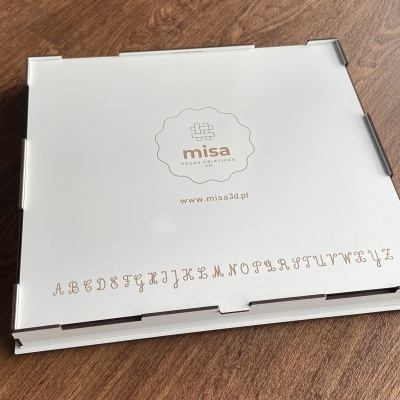 Caixa organizadora # Alfabeto cursivo maiúsculo