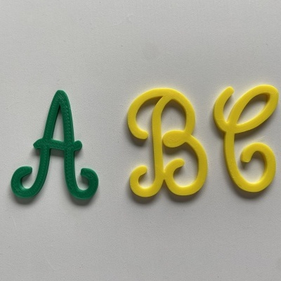 Alfabeto móvel # Letras cursivas Maiúsculas