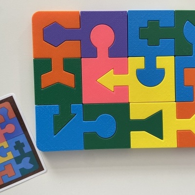 Puzzle educativo # 4 cores