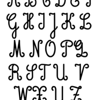 Alfabeto móvel # Letras cursivas maiúsculas # Tamanho grande # Magnéticas # 2 unidades