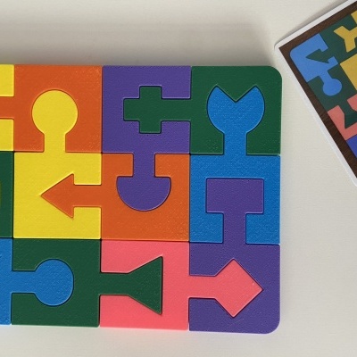 Puzzle educativo # 4 cores