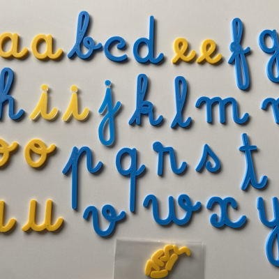 Alfabeto móvel # Letras cursivas # Minúsculas