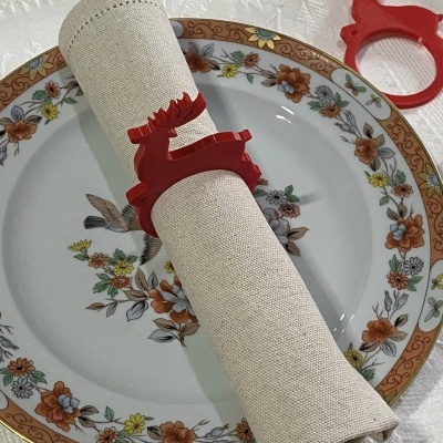 Argolas para guardanapos # Renas Vermelhas