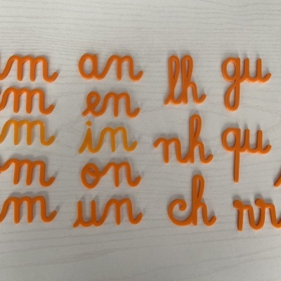Dígrafos # laranja # 2 unidades de cada