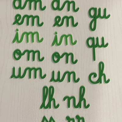 Dígrafos # verde # 2 unidades de cada