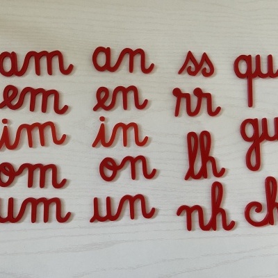 Dígrafos # vermelho # 1 unidade de cada