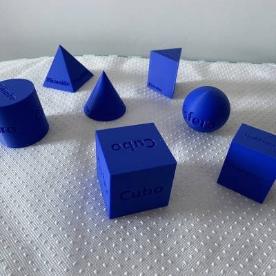 Sólidos geométricos # Azul