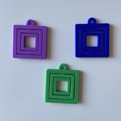 Fidget Toys # 15 # Pendente Quadrado