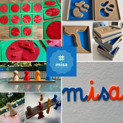 Materiais com inspiração Montessori