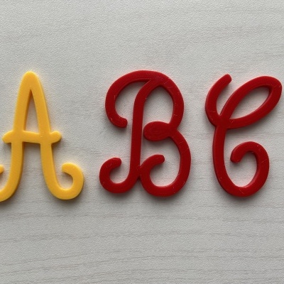 Alfabeto móvel # Letras cursivas # Maiúsculas