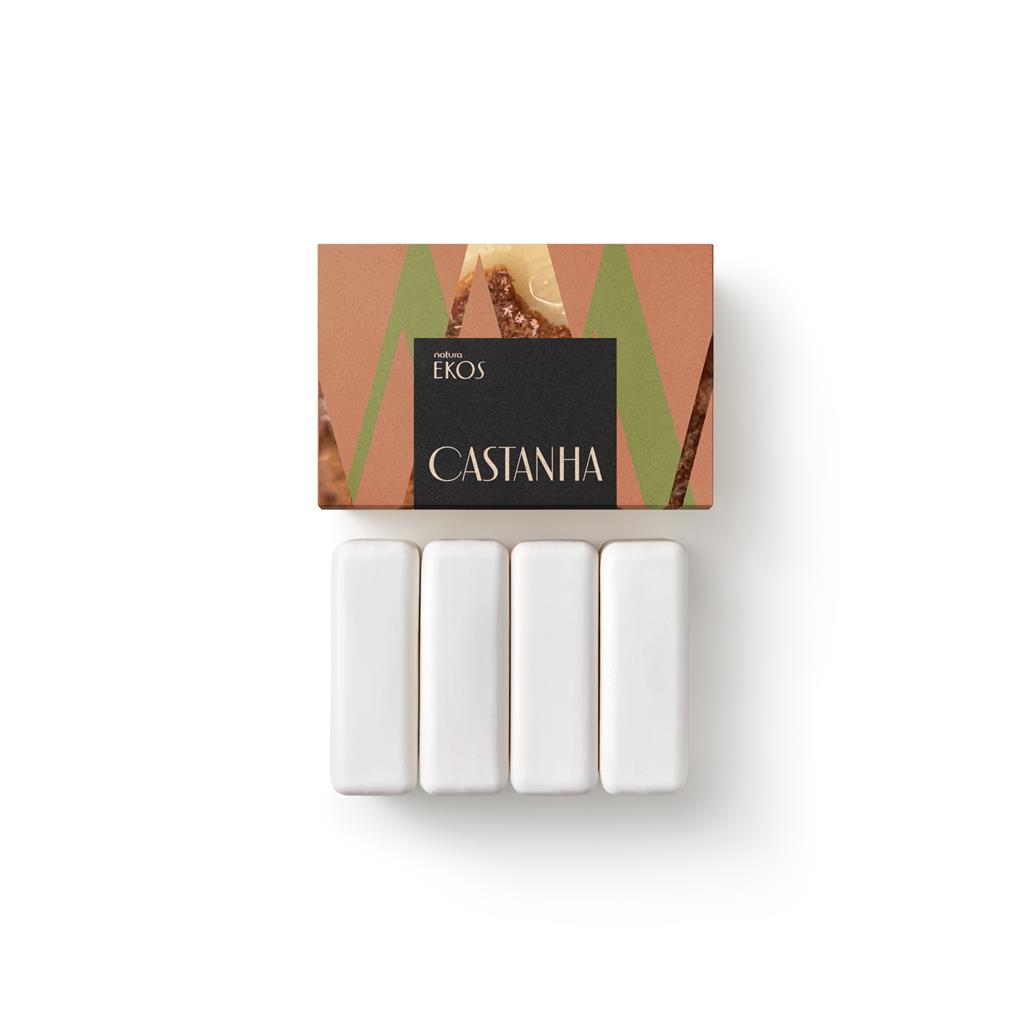 SABONETE CREMOSO CASTANHA - EKOS - 4X100G