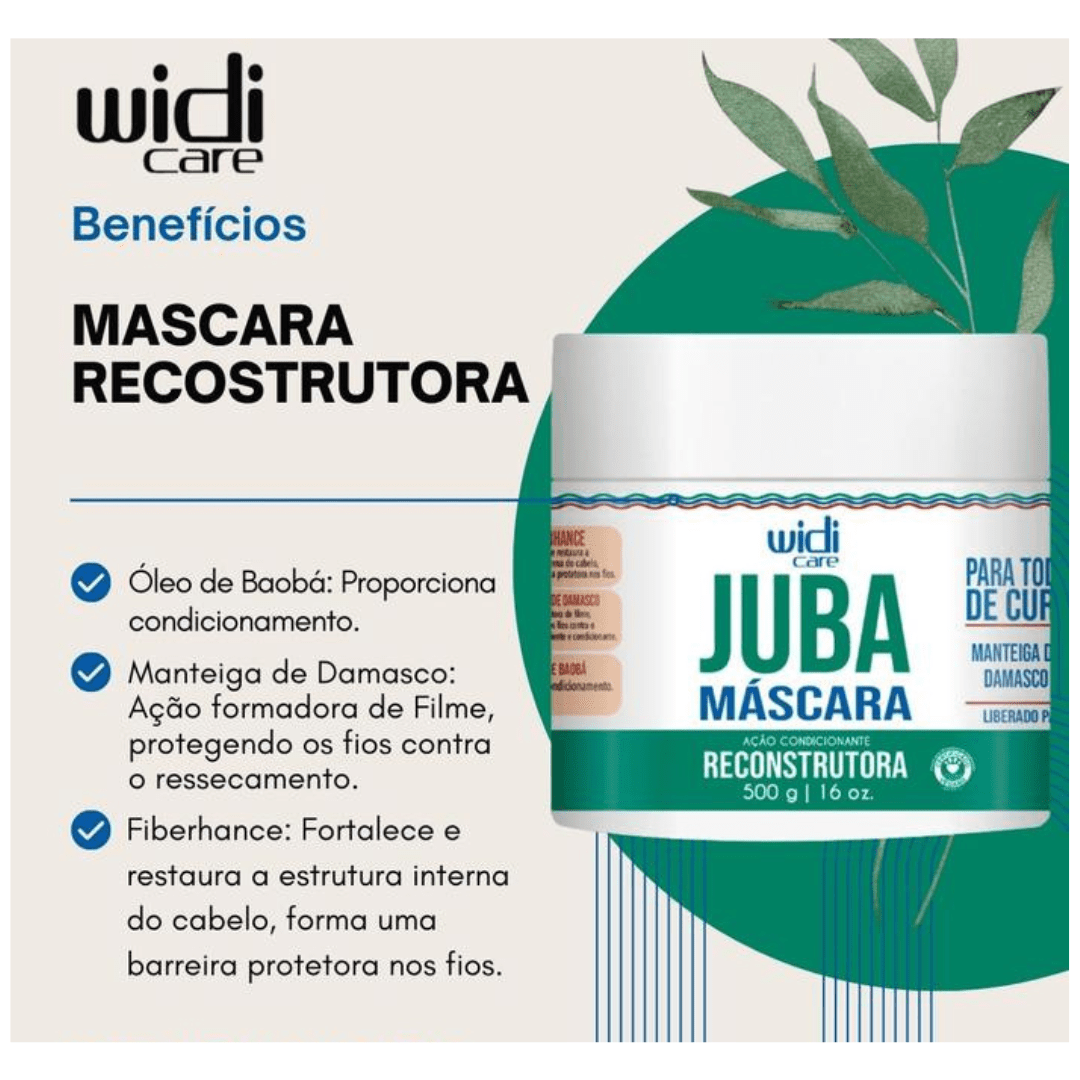 JUBA MÁSCARA DE REPARAÇÃO - WIDI CARE 500G