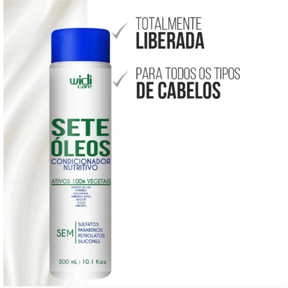 CONDICIONADOR SETE ÓLEOS NUTRITIVO - WIDI CARE 300ML