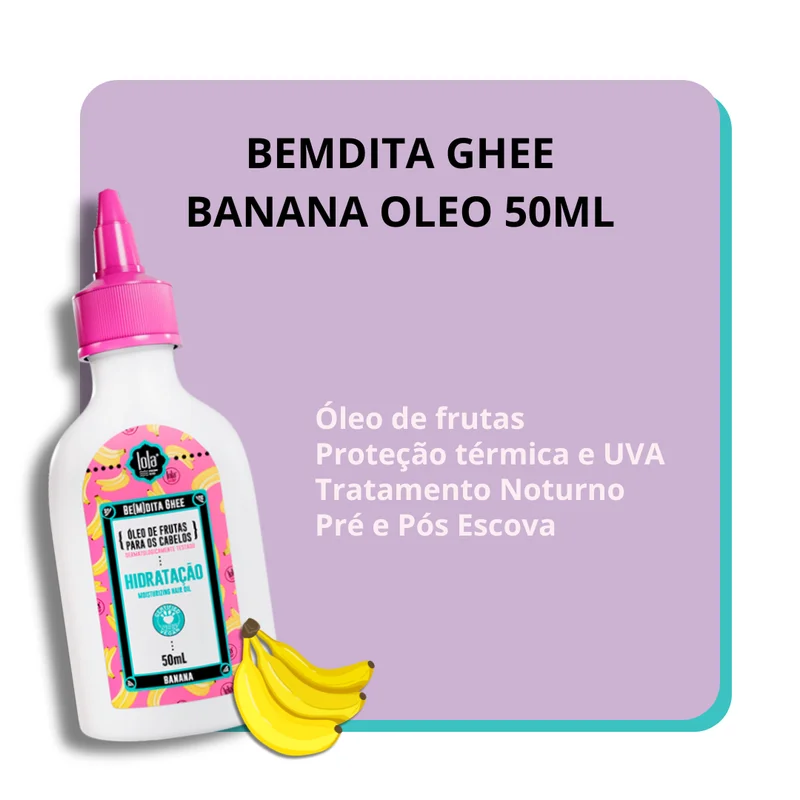 ÓLEO BE(M)DITA GHEE HIDRATAÇÃO - BANANA 50ML