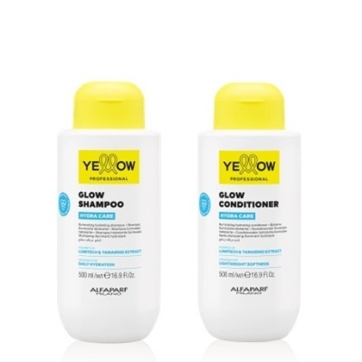 Shampoo Glow 500ml + Condicionador 500ml Hydra Care Yellow