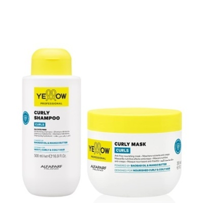 Shampoo 500ml + Máscara 300ml Curly Curls Yellow