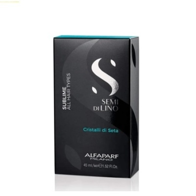 Embalagem preta de produto SEMI DI LINO ALFAPARF MILANO 45 ml
