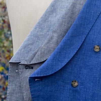 Colete Jaquetão C/ Banda de Rebuço azul médio