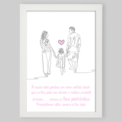 Moldura A4/A3 "Padrinhos"