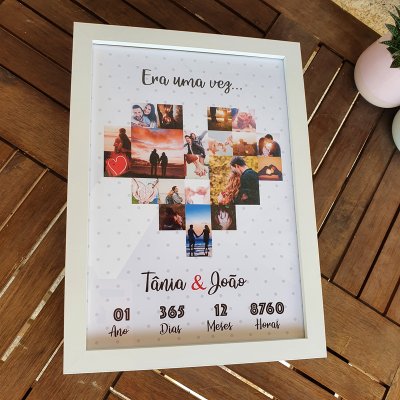 Moldura "Era uma vez - Coração" - Personalizável