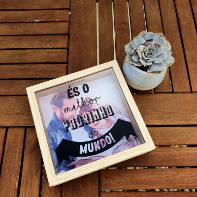 Mealheiro "Melhor Padrinho do Mundo" - Personalizável