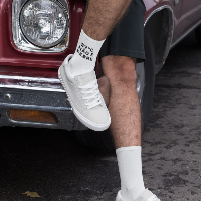 Meias PEARLS Brancas - "37 NÃO É FEBRE"