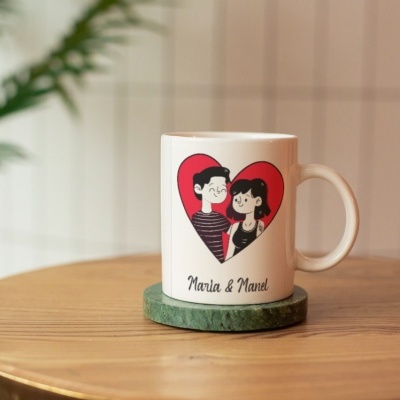 Caneca - "Maria e Manel" -  Personalizável