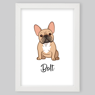 Moldura "Bulldog Francês" - Personalizável