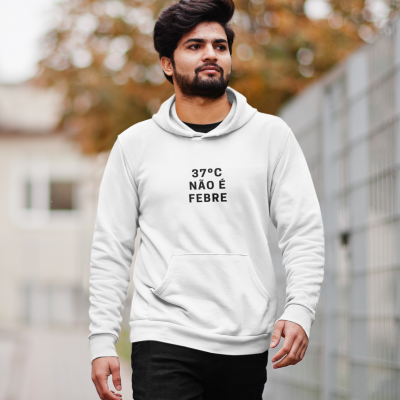 Hoodie PEARLS Branco - "37 NÃO É FEBRE"