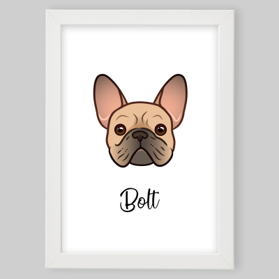 Moldura "Bulldog Francês" - Personalizável