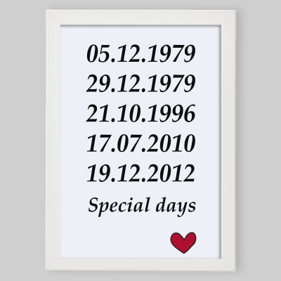 Moldura A4/A3 "Special Days"