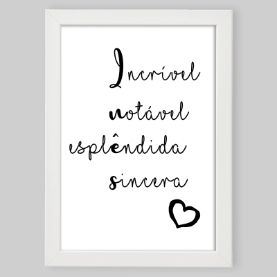 Moldura "Adjetivos Inês" - Personalizável