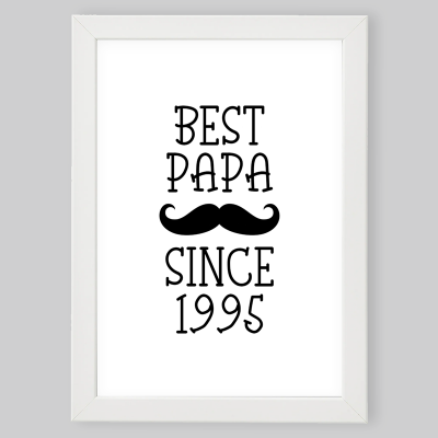 Moldura "Best Papa Since" - Personalizável