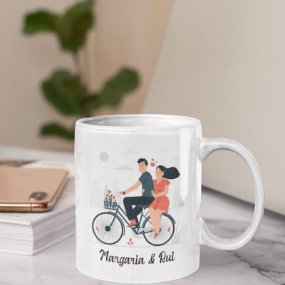 Caneca - "Margarida e Rui" -  Personalizável
