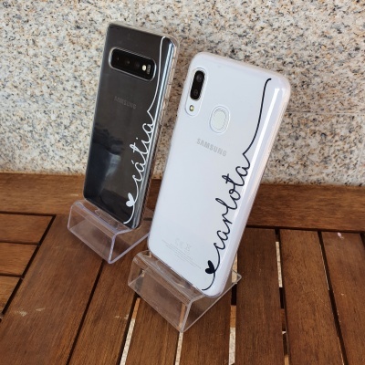Capa Smartphones Samsung "Coração + Nome" - Personalizável