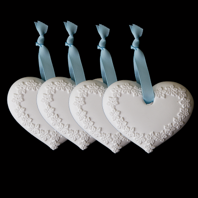 Pack 4 Gessos Perfumado Coração Azul