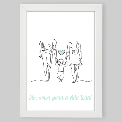 Cópia de Moldura A4/A3 "Um amor para vida toda"