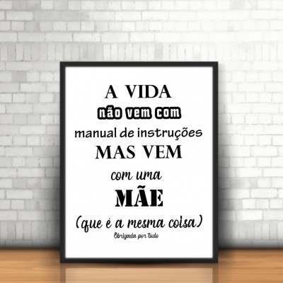 Moldura A4/A3 "Obrigado mãe"