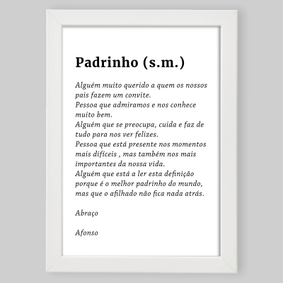 Moldura "Definição Padrinho" - Personalizável