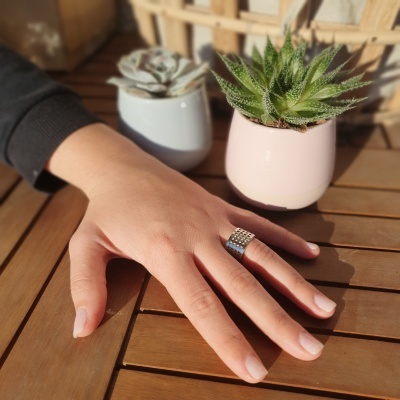 Anel "Picotado redondo"