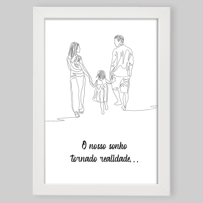 Moldura A4/A3 "O nosso sonho tornado realidade"