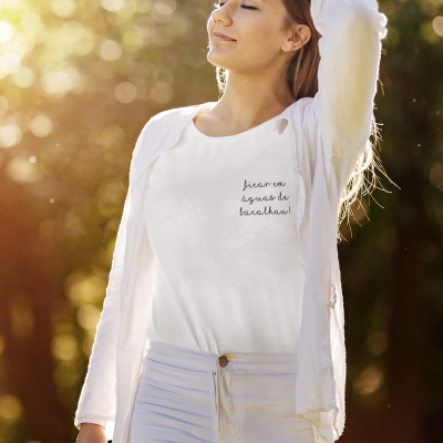 T-shirt Atitude - "ficar em águas de bacalhau"