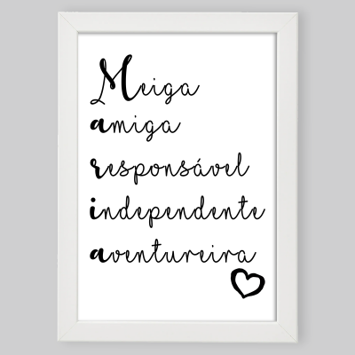 Moldura "Adjetivos Maria" - Personalizável