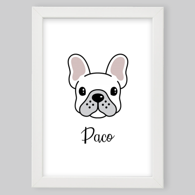 Moldura "Bulldog Francês" - Personalizável