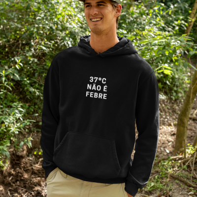 Hoodie PEARLS Preto - "37 NÃO É FEBRE"